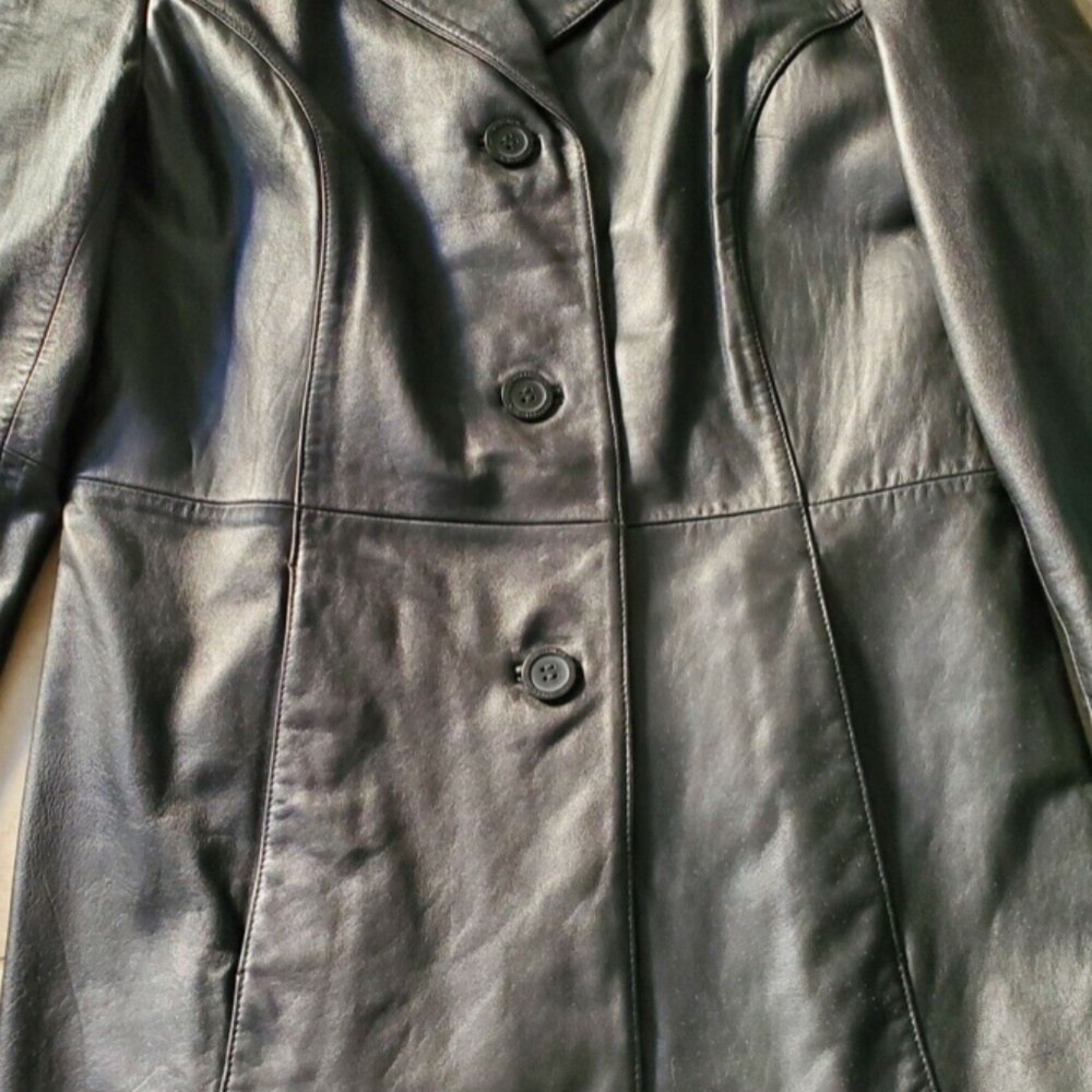 Adler Collection Beautiful Black lambskin Leather jacket Blazer coat sz large - Picture 10 of 15